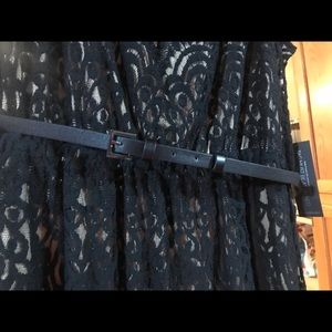 Lane Bryant Black Occasion Dress 26/28 with Belt